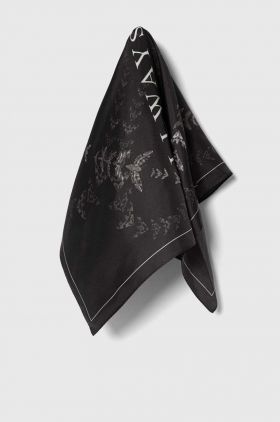 AllSaints esarfa de matase culoarea negru, modelator