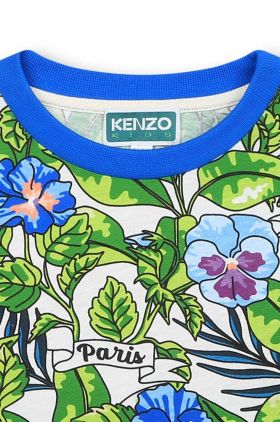 Kenzo Kids tricou de bumbac pentru copii culoarea turcoaz, modelator