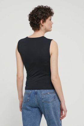 Abercrombie & Fitch top femei, culoarea negru