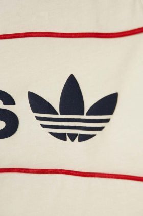 adidas Originals tricou de bumbac pentru copii culoarea bej, modelator