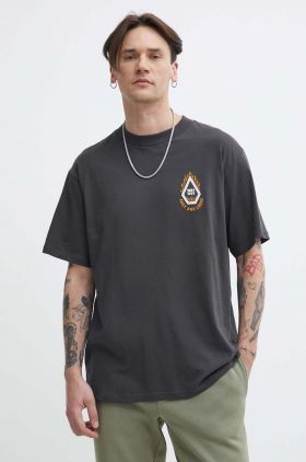 Volcom tricou din bumbac barbati, culoarea gri, cu imprimeu