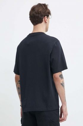 Abercrombie & Fitch tricou din bumbac barbati, culoarea negru, cu imprimeu