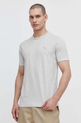 Abercrombie & Fitch tricou din bumbac barbati, culoarea gri, melanj