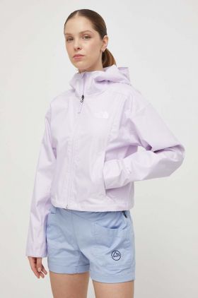 The North Face jacheta de exterior Cropped Quest culoarea violet, de tranzitie, NF0A55EPPMI1