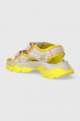 adidas by Stella McCartney sandale Hika femei, culoarea galben, cu platforma, IF1534
