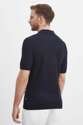 BOSS tricou polo bărbați, culoarea bleumarin, uni, 50511775