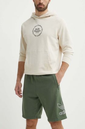 adidas Originals pantaloni scurti din bumbac culoarea verde, IR8004