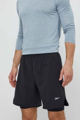 Reebok pantaloni scurți de alergare culoarea negru, 100075620