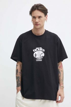 Dickies tricou din bumbac TIMBERVILLE TEE SS barbati, culoarea negru, cu imprimeu, DK0A4YR3