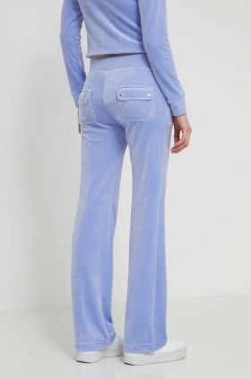 Juicy Couture pantaloni de trening din velur cu imprimeu