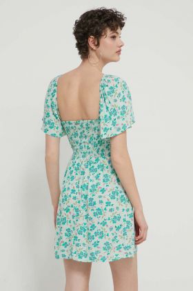 Billabong rochie culoarea turcoaz, mini, drept, ABJWD00668