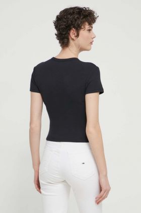 Abercrombie & Fitch tricou femei, culoarea negru