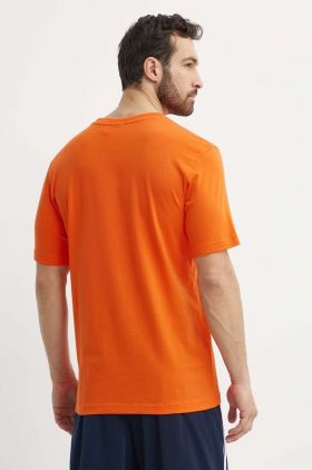 adidas Originals tricou din bumbac barbati, culoarea portocaliu, cu imprimeu, IR8000