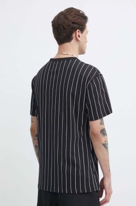 Tommy Jeans tricou din bumbac bărbați, culoarea negru, cu model, DM0DM18669