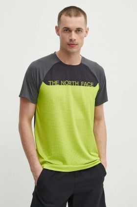 The North Face tricou sport culoarea verde, modelator, NF0A87TYWIP1