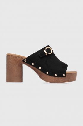 Answear Lab papuci femei, culoarea negru, cu toc drept