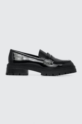 Answear Lab mocasini femei, culoarea negru, cu toc plat