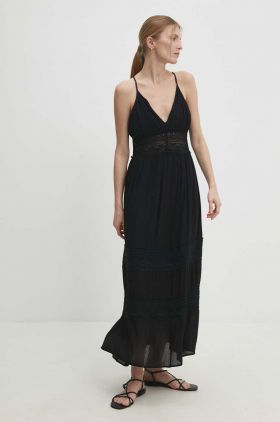 Answear Lab rochie culoarea negru, midi, evazati