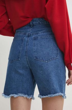 Answear Lab pantaloni scurti jeans femei, neted, high waist