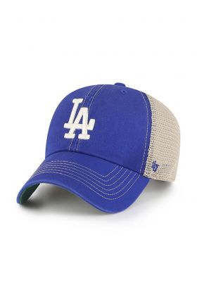 47brand sapca MLB Los Angeles Dodgers culoarea albastru marin, modelator, B-TRWLR12GWP-RYC