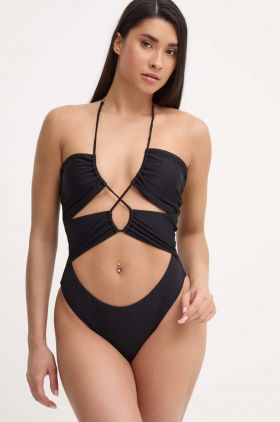 HUGO costum de baie dintr-o bucată culoarea negru, cupa usor rigidizata, 50515385