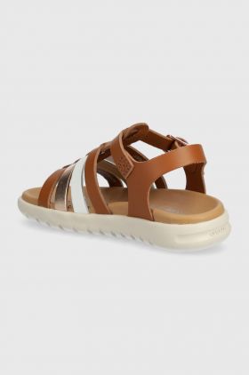 Geox sandale din piele pentru copii SANDAL SOLEIMA culoarea maro