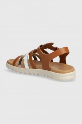 Geox sandale din piele pentru copii SANDAL SOLEIMA culoarea maro