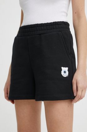 Karl Lagerfeld pantaloni scurti x Darcel Disappoints femei, culoarea negru, cu imprimeu, high waist