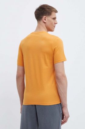 Puma tricou din bumbac bărbați, culoarea portocaliu, cu imprimeu, 675942