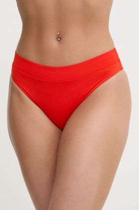 Casall sutien de baie culoarea rosu, cupa moale