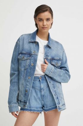 Pepe Jeans geaca jeans BOYFRIEND JACKET femei, de tranzitie, oversize, PL402390RH8