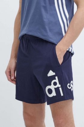 adidas pantaloni scurti din bumbac culoarea albastru marin, IS2011