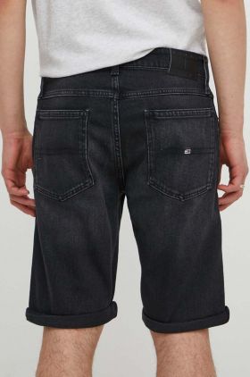 Tommy Jeans pantaloni scurți bărbați, culoarea negru, DM0DM18784