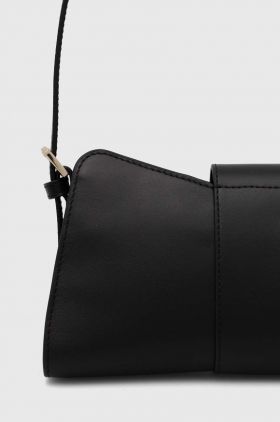 Furla poseta de piele culoarea negru