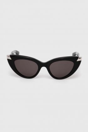 Alexander McQueen ochelari de soare femei, culoarea negru, AM0442S