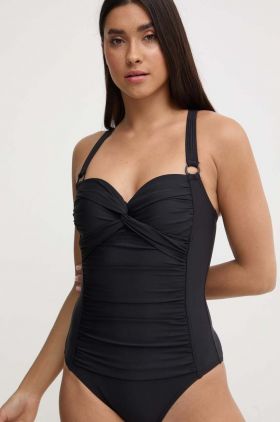 Dkny costum de baie dintr-o bucată culoarea negru, cupa usor rigidizata, DI4MS565