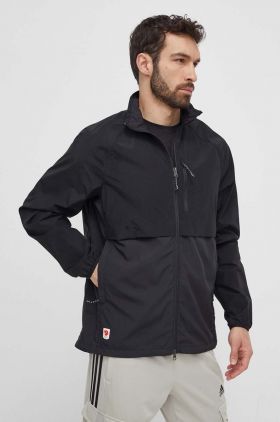 Fjallraven geaca HC Hybrid Wind Jacket barbati, culoarea negru, de tranzitie, F12500138