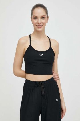 Roxy top de yoga Rise & Vibe culoarea negru, ERJKT04116