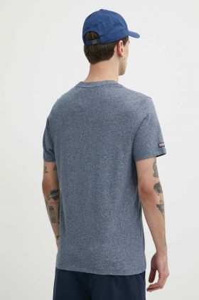 Superdry tricou din bumbac barbati, culoarea albastru marin, cu imprimeu