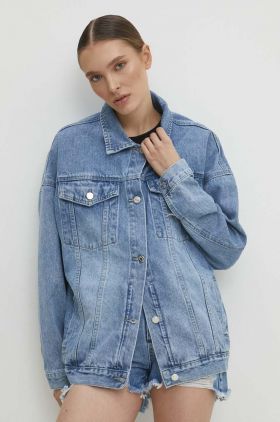 Answear Lab geaca jeans femei, de tranzitie, oversize