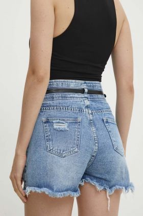 Answear Lab pantaloni scurti jeans femei, neted, high waist