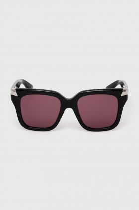 Alexander McQueen ochelari de soare femei, culoarea negru, AM0440S