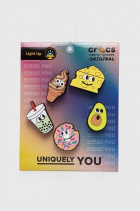 Crocs butoane pentru incaltaminte Lights Up Food Friends 5-pack 10012956