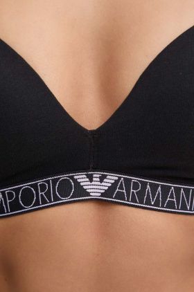 Emporio Armani Underwear sutien culoarea negru, neted, 164410 4R223