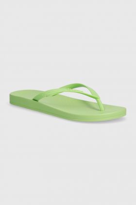 Ipanema slapi ANAT COLORS femei, culoarea verde, cu toc plat, 82591-AQ594