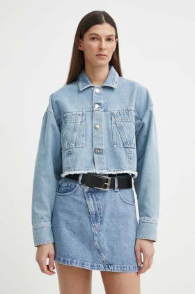 Alohas geaca jeans femei, de tranzitie, oversize