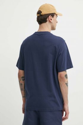 Abercrombie & Fitch tricou din bumbac barbati, culoarea albastru marin, cu imprimeu