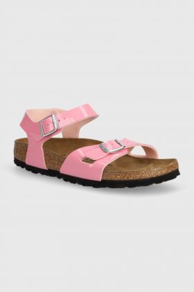 Birkenstock sandale copii Rio Kids BF Patent culoarea roz