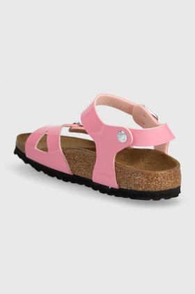 Birkenstock sandale copii Rio Kids BF Patent culoarea roz