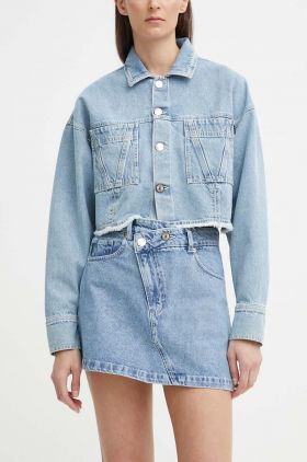 Alohas fusta jeans mini, drept